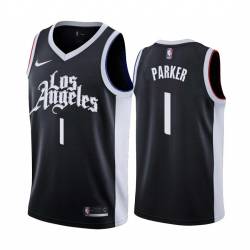 2020-21City Smush Parker Twill Basketball Jersey -Clippers #1 Parker Twill Jerseys, FREE SHIPPING