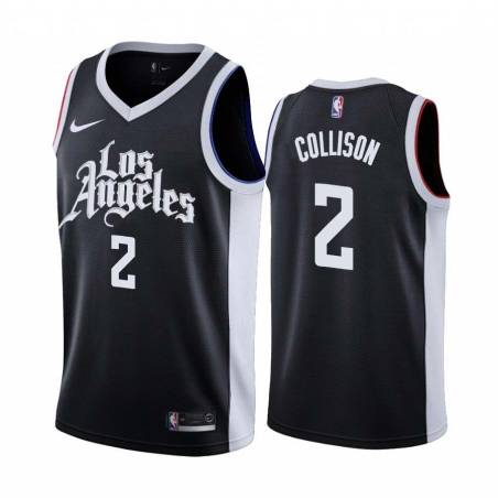 2020-21City Darren Collison Twill Basketball Jersey -Clippers #2 Collison Twill Jerseys, FREE SHIPPING