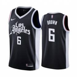 2020-21City Bobby Brown Twill Basketball Jersey -Clippers #6 Brown Twill Jerseys, FREE SHIPPING