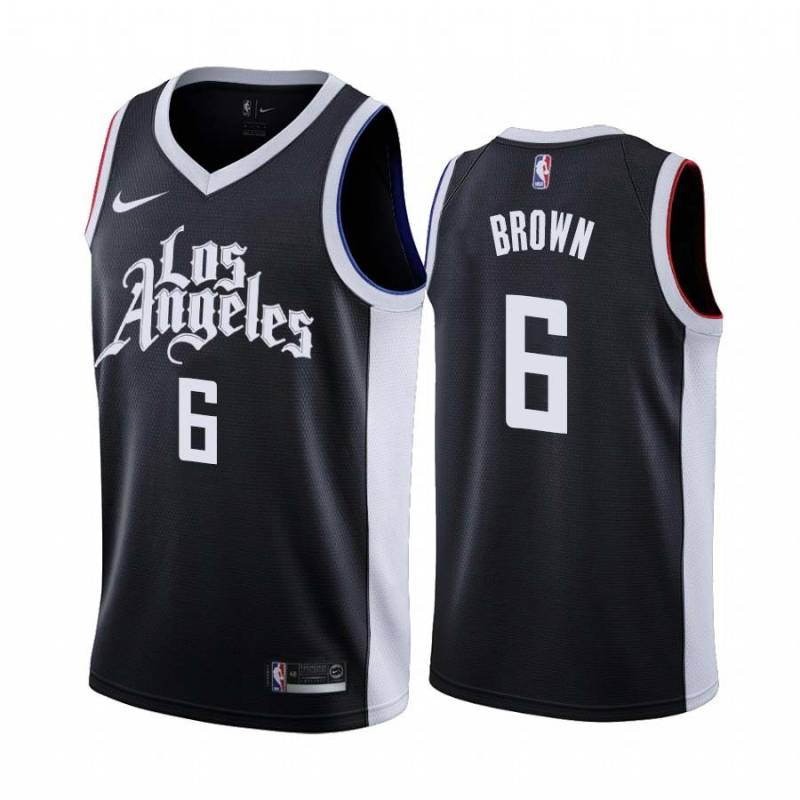 2020-21City Bobby Brown Twill Basketball Jersey -Clippers #6 Brown Twill Jerseys, FREE SHIPPING