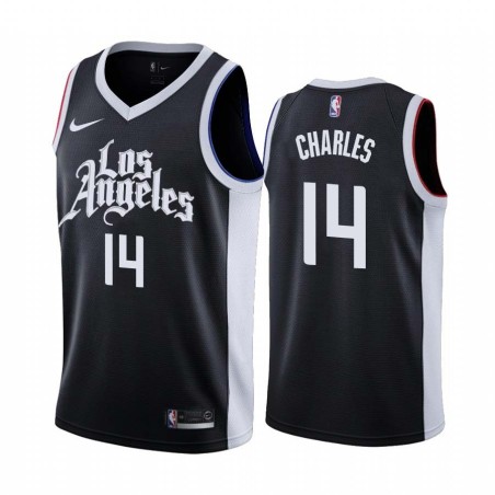 2020-21City Ken Charles Twill Basketball Jersey -Clippers #14 Charles Twill Jerseys, FREE SHIPPING