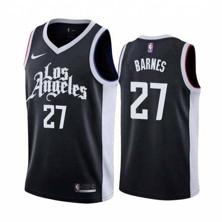 2020-21City Marvin Barnes Twill Basketball Jersey -Clippers #27 Barnes Twill Jerseys, FREE SHIPPING