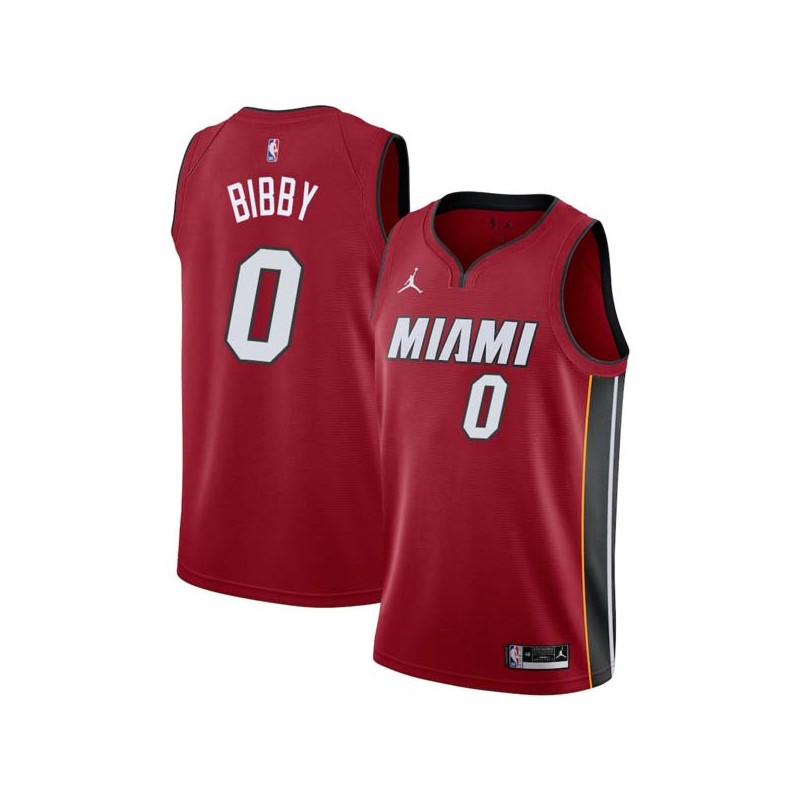 Red Mike Bibby Twill Basketball Jersey -Heat #0 Bibby Twill Jerseys, FREE SHIPPING