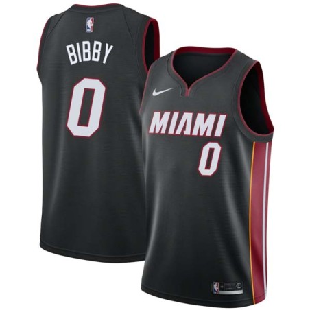 Black Mike Bibby Twill Basketball Jersey -Heat #0 Bibby Twill Jerseys, FREE SHIPPING