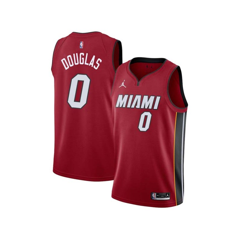 Red Toney Douglas Twill Basketball Jersey -Heat #0 Douglas Twill Jerseys, FREE SHIPPING