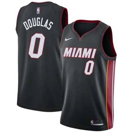 Black Toney Douglas Twill Basketball Jersey -Heat #0 Douglas Twill Jerseys, FREE SHIPPING