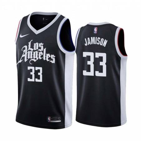 2020-21City Antawn Jamison Twill Basketball Jersey -Clippers #33 Jamison Twill Jerseys, FREE SHIPPING