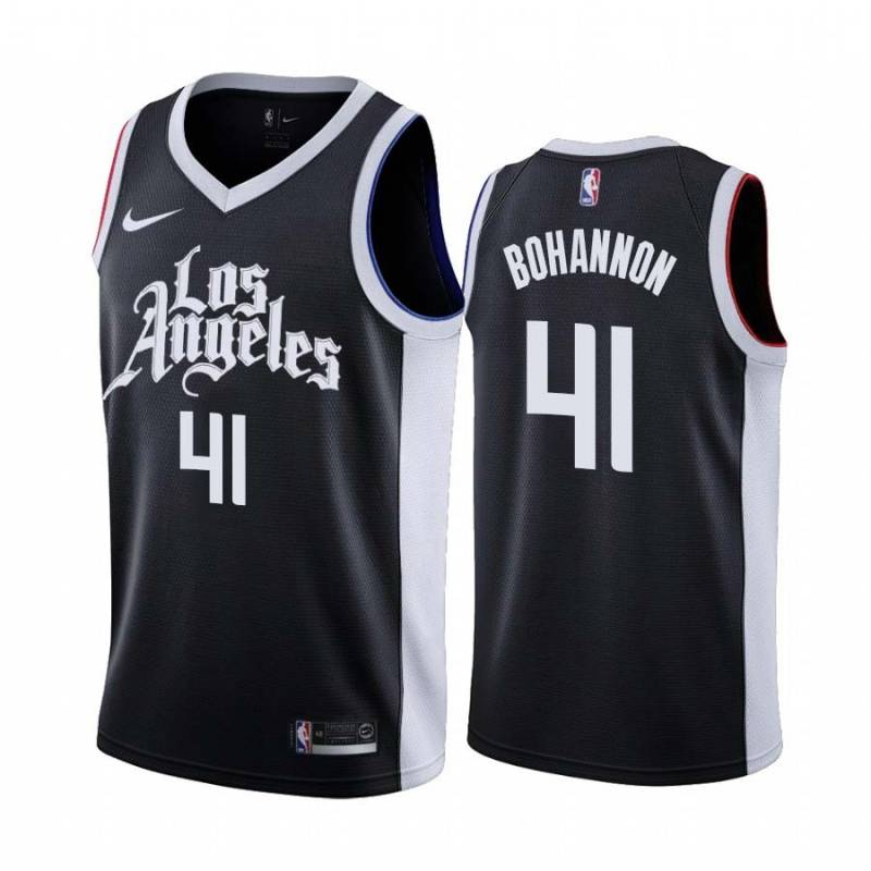 2020-21City Etdrick Bohannon Twill Basketball Jersey -Clippers #41 Bohannon Twill Jerseys, FREE SHIPPING