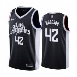 2020-21City Mike Woodson Twill Basketball Jersey -Clippers #42 Woodson Twill Jerseys, FREE SHIPPING