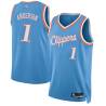 2021-22City Derek Anderson Twill Basketball Jersey -Clippers #1 Anderson Twill Jerseys, FREE SHIPPING
