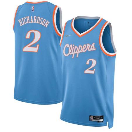 2021-22City Pooh Richardson Twill Basketball Jersey -Clippers #2 Richardson Twill Jerseys, FREE SHIPPING