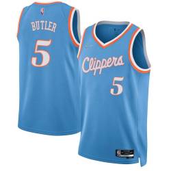 2021-22City Caron Butler Twill Basketball Jersey -Clippers #5 Butler Twill Jerseys, FREE SHIPPING