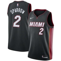 Black Rory Sparrow Twill Basketball Jersey -Heat #2 Sparrow Twill Jerseys, FREE SHIPPING