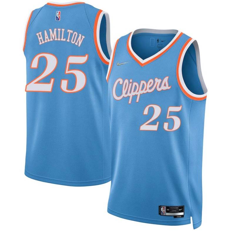 2021-22City Zendon Hamilton Twill Basketball Jersey -Clippers #25 Hamilton Twill Jerseys, FREE SHIPPING
