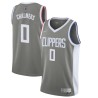 Gray_Earned Lionel Chalmers Twill Basketball Jersey -Clippers #0 Chalmers Twill Jerseys, FREE SHIPPING