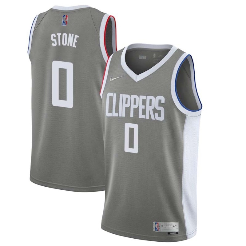 Gray_Earned Diamond Stone Twill Basketball Jersey -Clippers #0 Stone Twill Jerseys, FREE SHIPPING