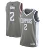 Gray_Earned Charles Jones Twill Basketball Jersey -Clippers #2 Jones Twill Jerseys, FREE SHIPPING