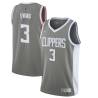 Gray_Earned Daniel Ewing Twill Basketball Jersey -Clippers #3 Ewing Twill Jerseys, FREE SHIPPING