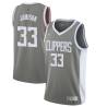 Gray_Earned Antawn Jamison Twill Basketball Jersey -Clippers #33 Jamison Twill Jerseys, FREE SHIPPING