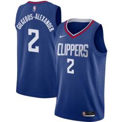 Blue Shai Gilgeous-Alexander Clippers #2 Twill Basketball Jersey FREE SHIPPING