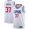 White Semi Ojeleye Clippers #37 Twill Basketball Jersey FREE SHIPPING