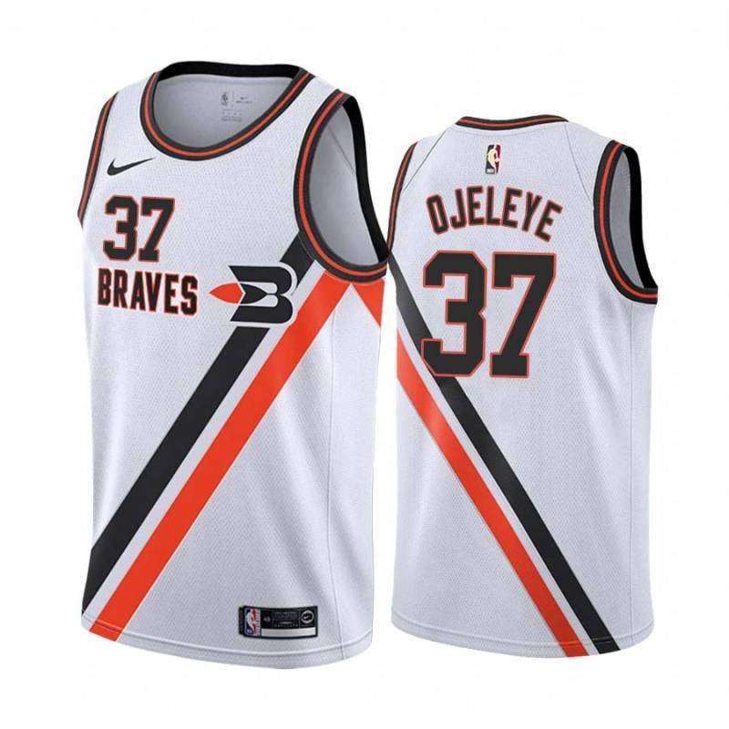 White_Throwback Semi Ojeleye Clippers #37 Twill Basketball Jersey FREE SHIPPING