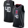 Black Ivica Zubac Clippers #40 Twill Basketball Jersey FREE SHIPPING
