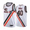 White_Throwback Ivica Zubac Clippers #40 Twill Basketball Jersey FREE SHIPPING
