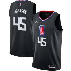 Black Keon Johnson Clippers #45 Twill Basketball Jersey FREE SHIPPING