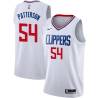 White Patrick Patterson Clippers #54 Twill Basketball Jersey FREE SHIPPING