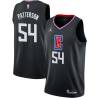 Black Patrick Patterson Clippers #54 Twill Basketball Jersey FREE SHIPPING
