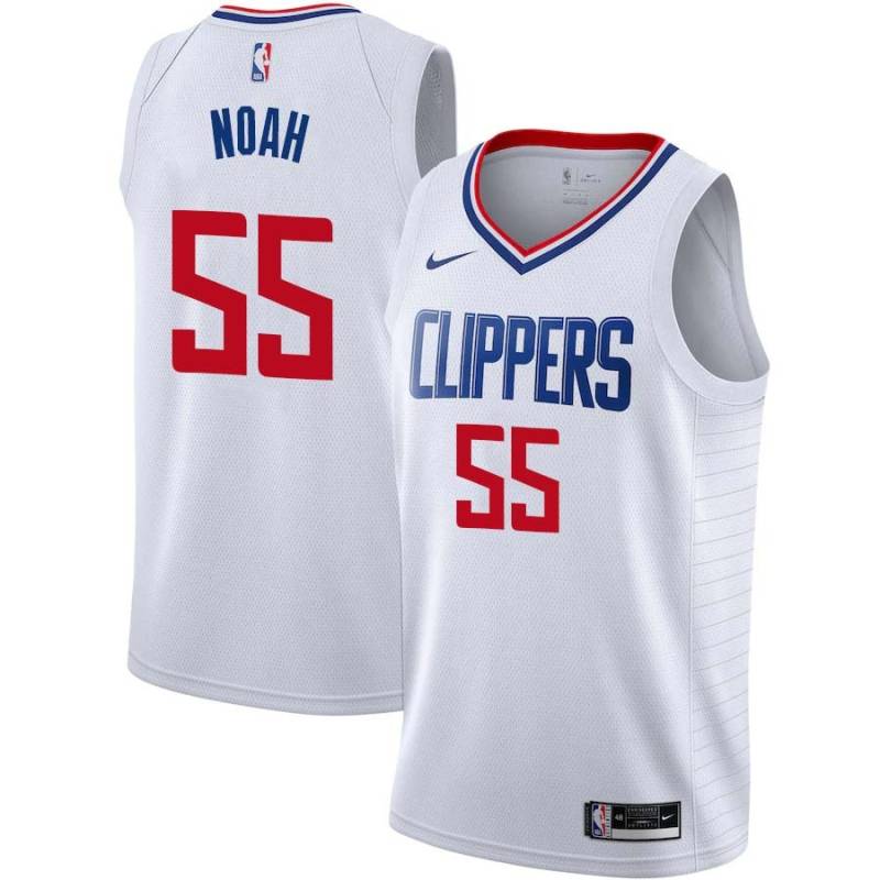 White Joakim Noah Clippers #55 Twill Basketball Jersey FREE SHIPPING
