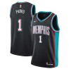 White Cherokee Parks Grizzlies #1 Twill Basketball Jersey FREE SHIPPING