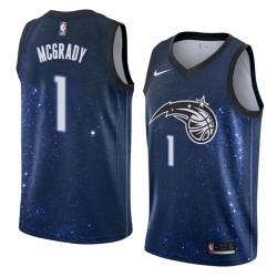 White_Earned Tracy McGrady Magic #1 Twill Basketball Jersey FREE SHIPPING