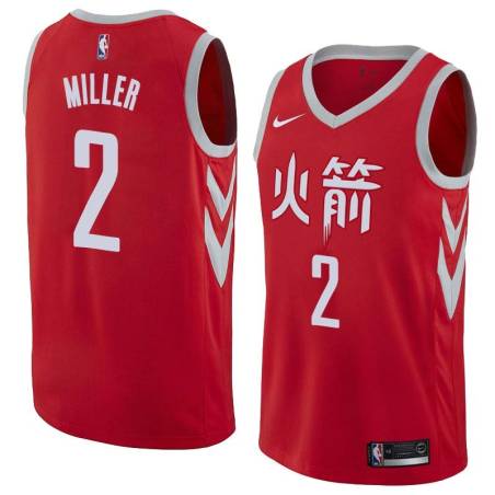 2017-18City Anthony Miller Twill Basketball Jersey -Rockets #2 Miller Twill Jerseys, FREE SHIPPING