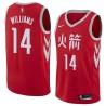 2017-18City Art Williams Twill Basketball Jersey -Rockets #14 Williams Twill Jerseys, FREE SHIPPING