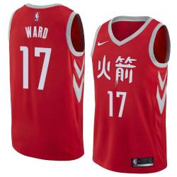 2017-18City Charlie Ward Twill Basketball Jersey -Rockets #17 Ward Twill Jerseys, FREE SHIPPING