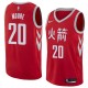 2017-18City Otto Moore Twill Basketball Jersey -Rockets #20 Moore Twill Jerseys, FREE SHIPPING