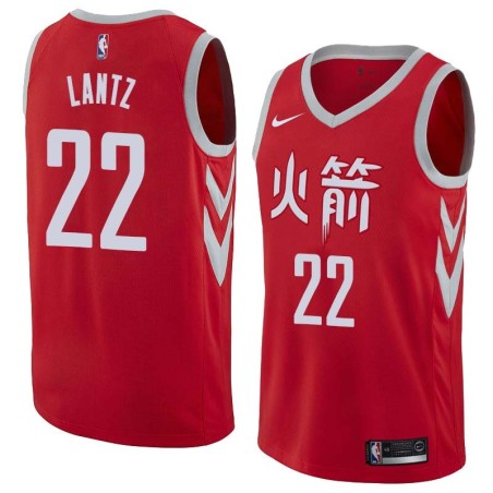 2017-18City Stu Lantz Twill Basketball Jersey -Rockets #22 Lantz Twill Jerseys, FREE SHIPPING