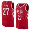 2017-18City Jim Ware Twill Basketball Jersey -Rockets #27 Ware Twill Jerseys, FREE SHIPPING