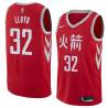 2017-18City Lewis Lloyd Twill Basketball Jersey -Rockets #32 Lloyd Twill Jerseys, FREE SHIPPING