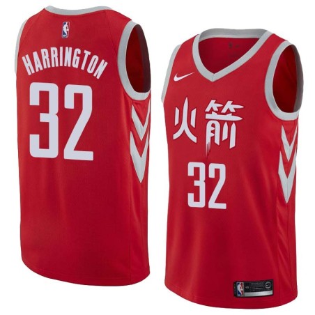 2017-18City Othella Harrington Twill Basketball Jersey -Rockets #32 Harrington Twill Jerseys, FREE SHIPPING