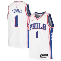 Tim Thomas Twill Basketball Jersey -76ers #1 Thomas Twill Jerseys, FREE SHIPPING