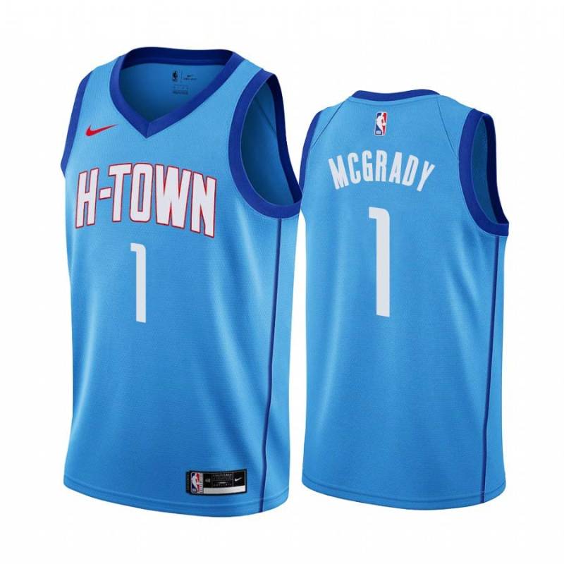 2020-21City Tracy McGrady Twill Basketball Jersey -Rockets #1 McGrady Twill Jerseys, FREE SHIPPING