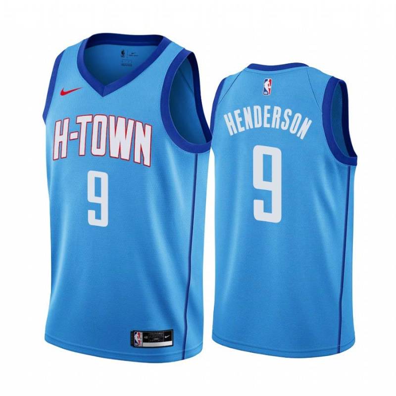 2020-21City Gerald Henderson Twill Basketball Jersey -Rockets #9 Henderson Twill Jerseys, FREE SHIPPING