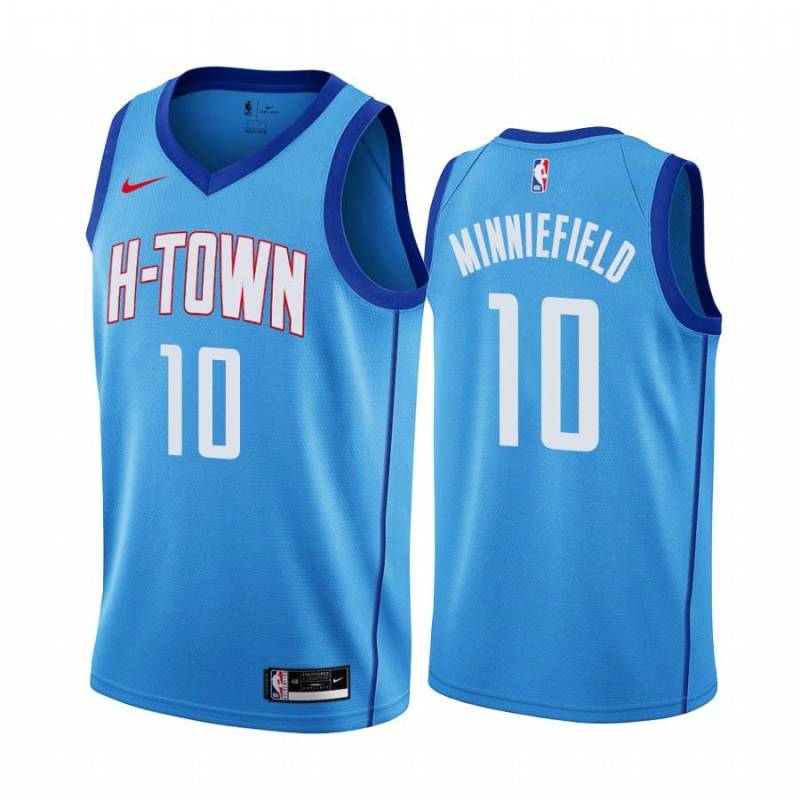 2020-21City Dirk Minniefield Twill Basketball Jersey -Rockets #10 Minniefield Twill Jerseys, FREE SHIPPING