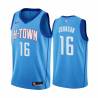 2020-21City George Johnson Twill Basketball Jersey -Rockets #16 Johnson Twill Jerseys, FREE SHIPPING