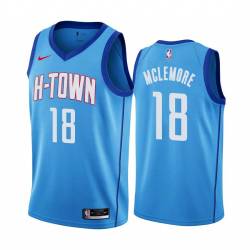 2020-21City McCoy McLemore Twill Basketball Jersey -Rockets #18 McLemore Twill Jerseys, FREE SHIPPING