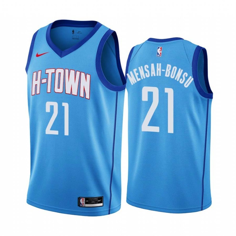 2020-21City Pops Mensah-Bonsu Twill Basketball Jersey -Rockets #21 Mensah-Bonsu Twill Jerseys, FREE SHIPPING