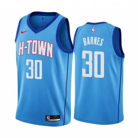 2020-21City Harry Barnes Twill Basketball Jersey -Rockets #30 Barnes Twill Jerseys, FREE SHIPPING